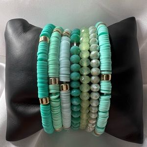 Multi Line Ring Beaded Bracelet